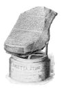 Rosetta Stone Drawing Royalty Free Stock Photo