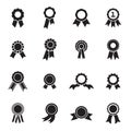 Rosette icons isolated on a white background