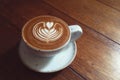 A rosette latte art in a cup