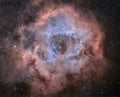 Rosette Nebula in hubble pallet Royalty Free Stock Photo