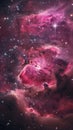Rosette Nebula Revealing Delicate Pink Hues and Bright Stars Royalty Free Stock Photo