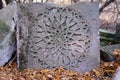 Rosette ornament rock from Medieval Armenian church St. Gregory Bardzraqash