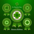 St. Patricks Day Rosette Ribbon