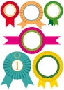 Rosettes set Royalty Free Stock Photo