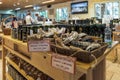 Horns - Shofar - in a store at the entrance to the Tel Shilo Archaeological Site in Samaria region in Benjamin district, Israel