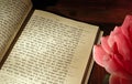 Rosh Hashana text with rose Royalty Free Stock Photo