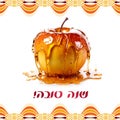 Rosh hashanah greeting card - Jewish New Year, Greeting text Shana tova on Hebrew