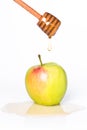 Symbols of rosh hashanah, apple and honey