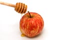 Rosh Hashanah Traditional Apple and Honey Royalty Free Stock Photo