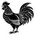 Rosie hen silhouette vector style