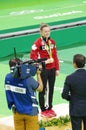 Rosie MacLennan, a Canadian trampoline gymnast in Rio2016