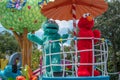 Rosita and Elmo on colorful float in Sesame Street Party Parade at Seaworld 2 Royalty Free Stock Photo