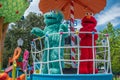 Rosita and Elmo on colorful float in Sesame Street Party Parade at Seaworld 4 Royalty Free Stock Photo