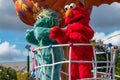 Rosita and Elmo in Sesame Street Party Parade at Seaworld 3 Royalty Free Stock Photo