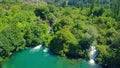 Roski Slap waterfall, aerial shot