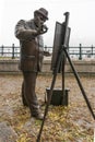 Roskovics Statue of a painter in Budapest, Hungary