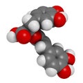 rosmarinic acid herbal antioxidant molecule. Present in a number of plants including rosemary (Rosmarinus officinalis). 3D