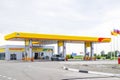 Rosneft gas station on the suburban highway.