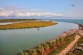 Rosolina, Veneto, Italy: Landscape Of The Adige River Mouth In T
