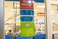 Ross Dress for less retail store covid-19 and now hiring signs Royalty Free Stock Photo