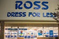 Ross Dress for less retail store entrance at night Royalty Free Stock Photo