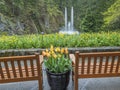 Ross Fountain in the Butchart Gardens Royalty Free Stock Photo