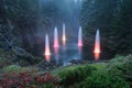 Ross fountain and lighting