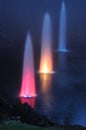 Ross fountain night scene