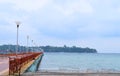 Ross Netaji Subhash Bose Island, Ocean and Cloudy Sky from Port Blair, Andaman Nicobar, India Royalty Free Stock Photo