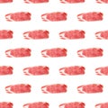 ÃÂ¡ross section of a piece of pork loin or pork chop. Slice of pork meat food seamless pattern