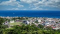 Rosseau Dominica Cricket from Mountaintop Royalty Free Stock Photo