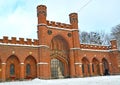 Rossgarten gate on a winter day. Kaliningrad