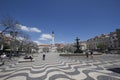 Rossio Square in Lisbon, Portugal Royalty Free Stock Photo