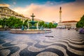 Rossio Square of Lisbon Royalty Free Stock Photo