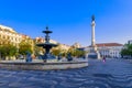 Rossio square at Lisbon Royalty Free Stock Photo