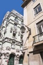 Manueline ornate architecture in Rossio Square the city of Lisbon Portugal