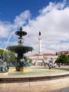 Rossio Square is the popular name of the Pedro IV Square in the city of Lisbon, in Portugal