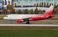 Rossiya Airlines Airbus A319 VP-BNJ passenger plane departure at Munich Airport Royalty Free Stock Photo