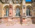 Rosslyn Chapel on a sunny summer day, located at the village of Roslin, Midlothian, Scotland. Royalty Free Stock Photo