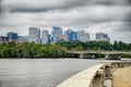 Rosslyn distric arlington skyline across river Royalty Free Stock Photo