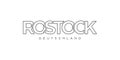 Rostock Deutschland, modern and creative vector illustration design featuring the city of Germany for travel banners, posters, and