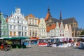 Market day on the Neuer Markt Rostock in northern Germany