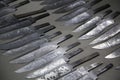 Blanks for making hunting knives of stainless steel Royalty Free Stock Photo