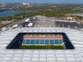 Rostov-on-Don, Russia - April 27, 2018: view from the copter of the new football stadium Rostov-Arena