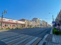 Rostov-on-Don, Russia - 2020: Bolshaya Sadovaya street, no people and transport
