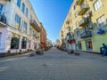 Rostov-on-Don, Russia - 2020: empty city, Soborny lane without people by day