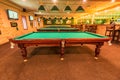 ROSTOV-ON-DON, RUSSIA - FEBRUARY 2, 2018: Billiard room interior with tables