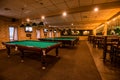 ROSTOV-ON-DON, RUSSIA - FEBRUARY 2, 2018: Billiard room interior with tables