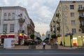 Rostov-on-Don, Russia - June 25, 2018: Sobornyi lane or Lane Cathedral, pedestrian street at evening time