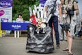 ROSTOV-ON-DON, RUSSIA - 20 May, 2018. Festival Ball of Babies. A beautiful little boy and in a festive dress and carnival king o